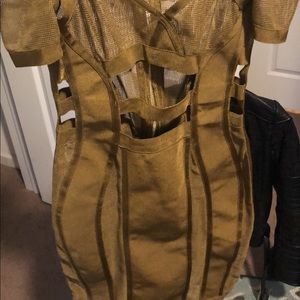 Olive green bandage dress